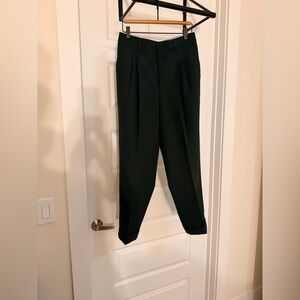 Ami Men's Dark Green Carrot Fit Pants